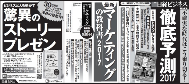 2016年12月25日掲載 日本経済新聞 朝刊